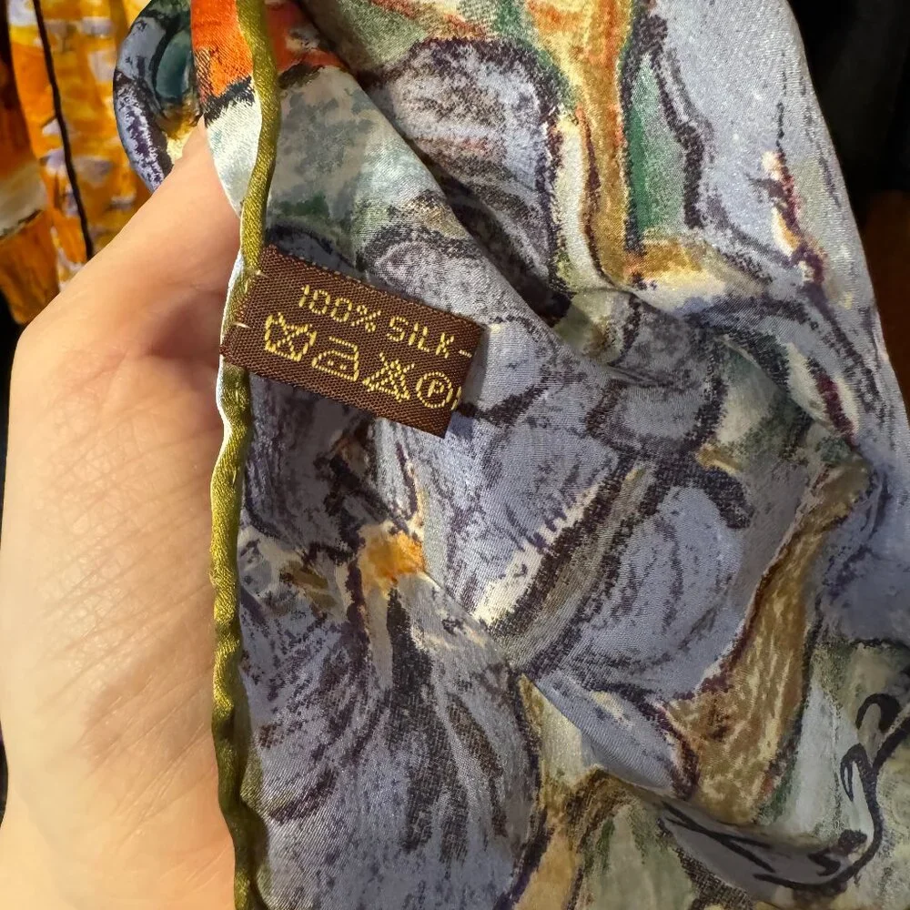 Van Gogh Irises 100% Silk Scarf - Picture 4 of 4